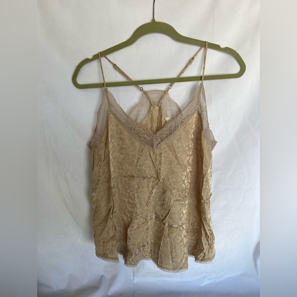 Love Stitch Women's Leopard Animal Print Lace Cami Top Size Medium